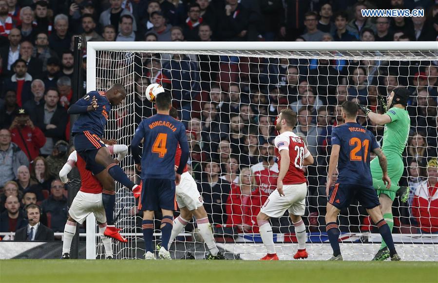 (SP)BRITAIN-LONDON-FOOTBALL-UEFA EUROPA LEAGUE-ARSENAL VS VALENCIA