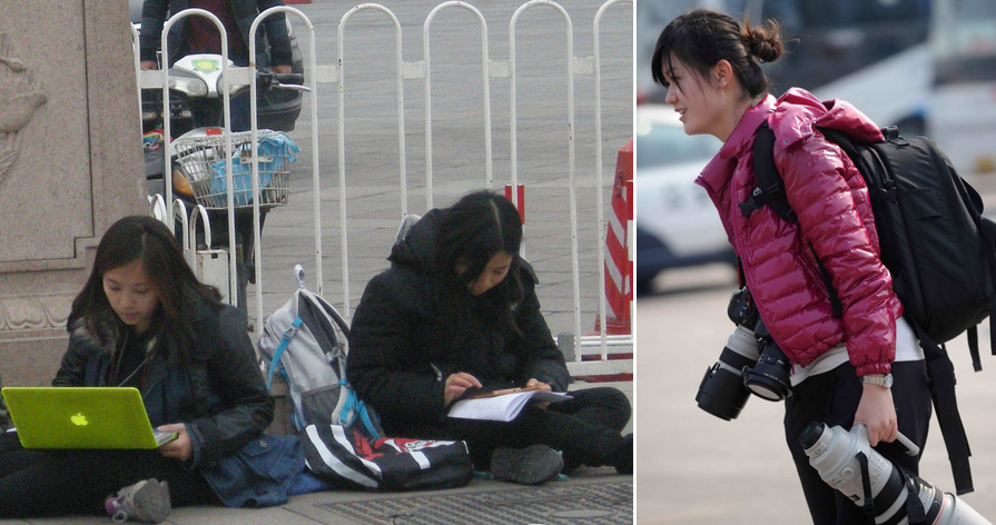 兩會采訪中的&ldquo;女漢子&rdquo;