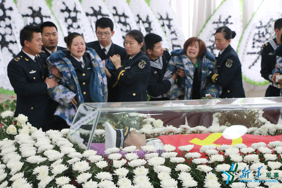 張超烈士遺體告別儀式現(xiàn)場。