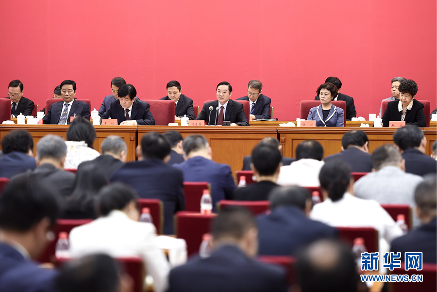 9月20日，中國電視藝術(shù)家協(xié)會第六次全國代表大會在北京召開。中共中央政治局委員、中央書記處書記、中宣部部長劉奇葆出席開幕式并講話。新華社記者 燕雁 攝