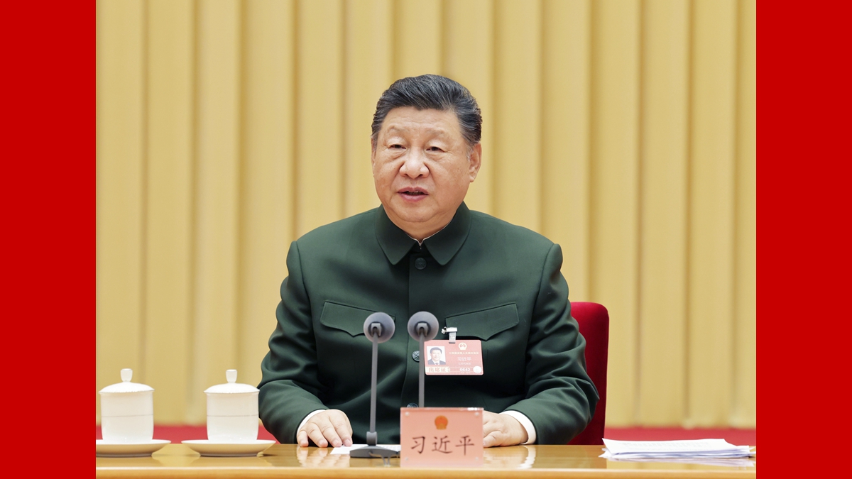 習(xí)近平出席解放軍和武警部隊(duì)代表團(tuán)全體會議