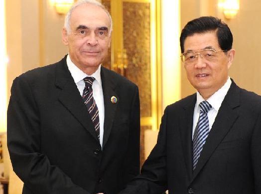 胡錦濤會見埃及總統(tǒng)特使、外長阿姆魯