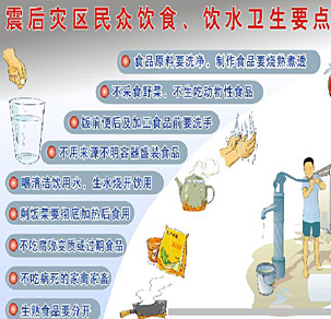 震后災(zāi)區(qū)民眾飲食、飲水衛(wèi)生要點(diǎn)