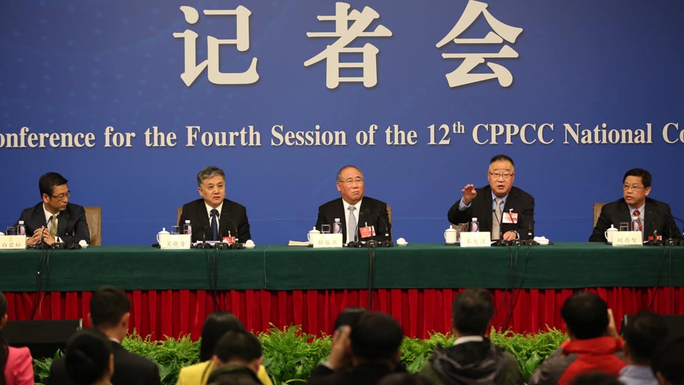 解振華、秦大河、吳曉青、胡存智、白巖松答記者問