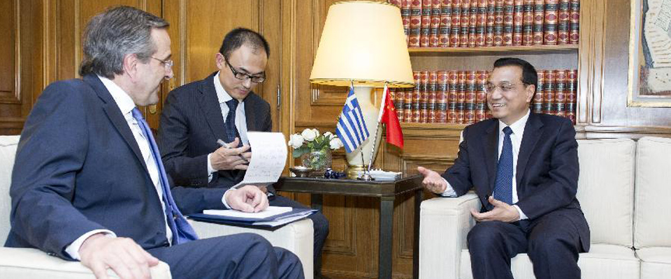 李克強(qiáng)同希臘總理薩馬拉斯舉行會(huì)談