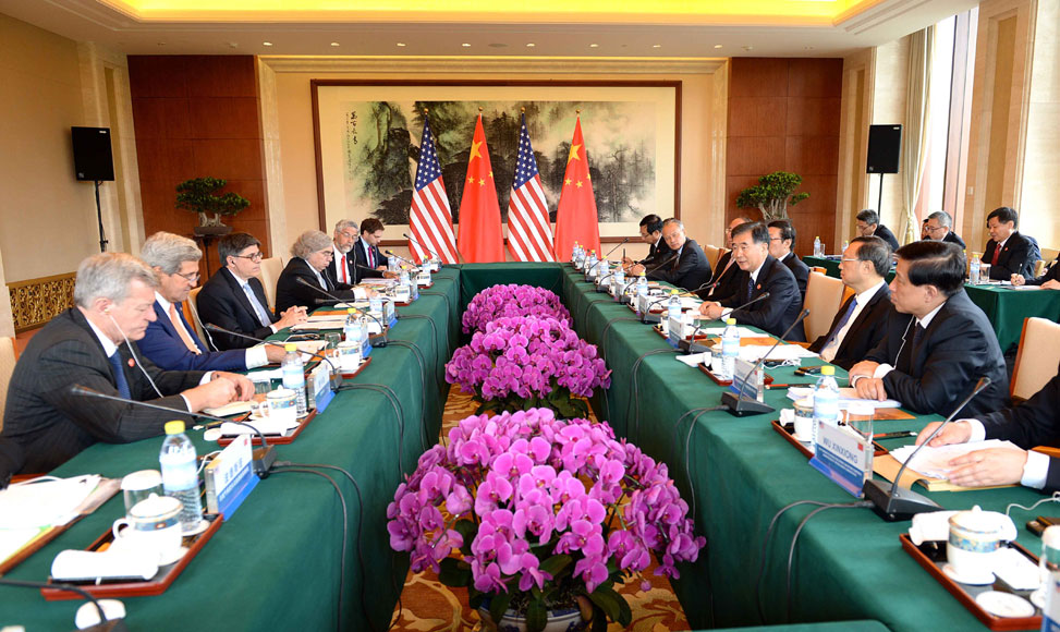第六輪中美戰(zhàn)略與經(jīng)濟(jì)對(duì)話(huà)舉行氣候變化問(wèn)題特別聯(lián)合會(huì)議（圖）