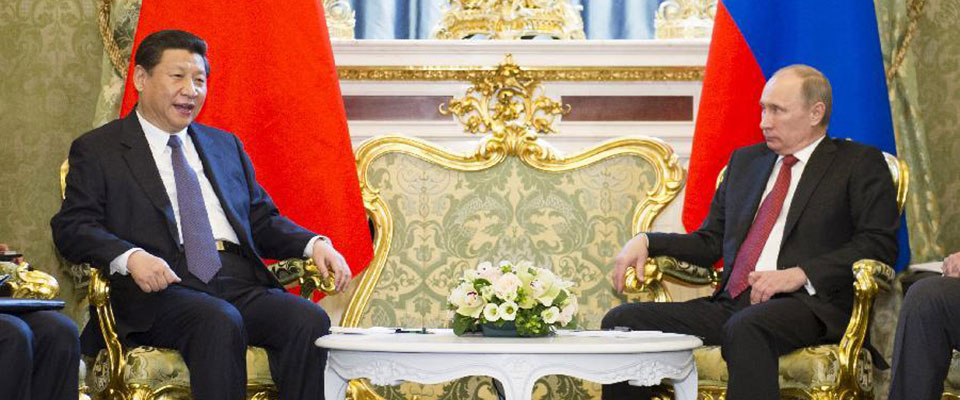 2013年3月，習(xí)近平與普京舉行會談